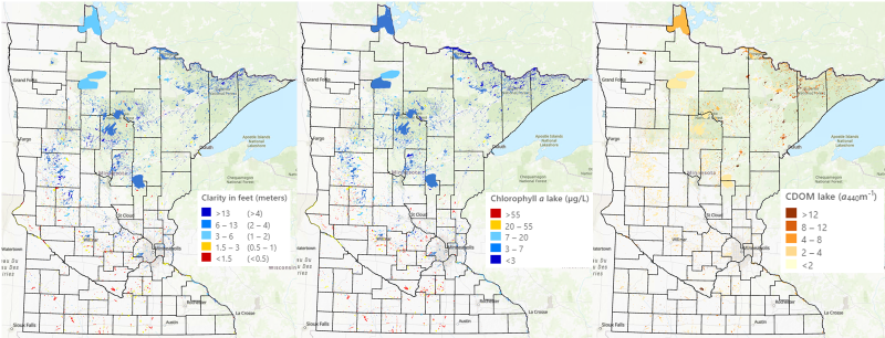 Maps of MN showing 3 different qualities